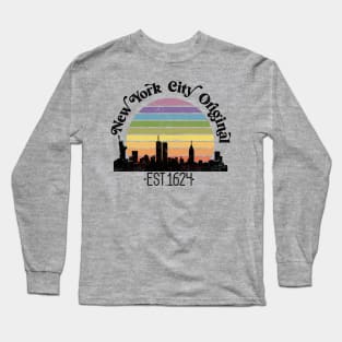 New York City Original Vintage Rainbow Long Sleeve T-Shirt